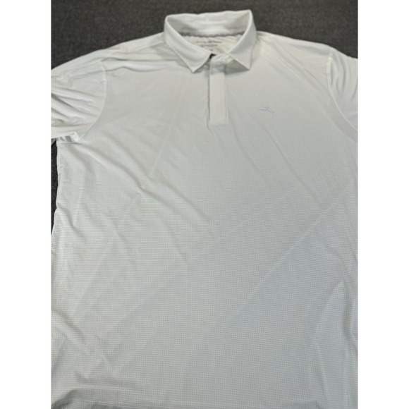 Tommy Bahama Polo Shirt Mens Large White Island Zone Beach  Shirt  Polyester - Picture 5 of 8